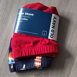 Old Navy Red and Navy Biker Shorts